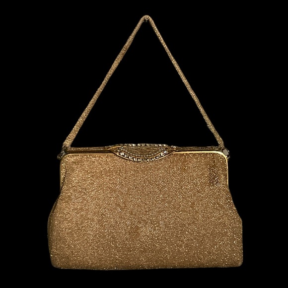 Vintage Gold Beaded Purse - Michel Swiss - Picture 1 of 12
